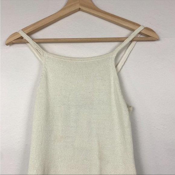 JoosTricot X REVOLVE Chalk Linen Fringe Mini Dress Cream Small - Picture 4 of 6